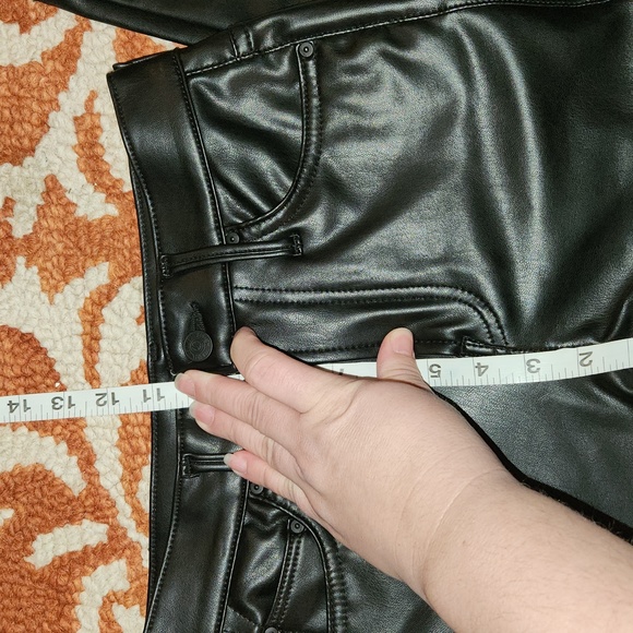 MOTHER -The Insider Ankle Faux Leather Jeans. size 25 - Picture 7 of 15